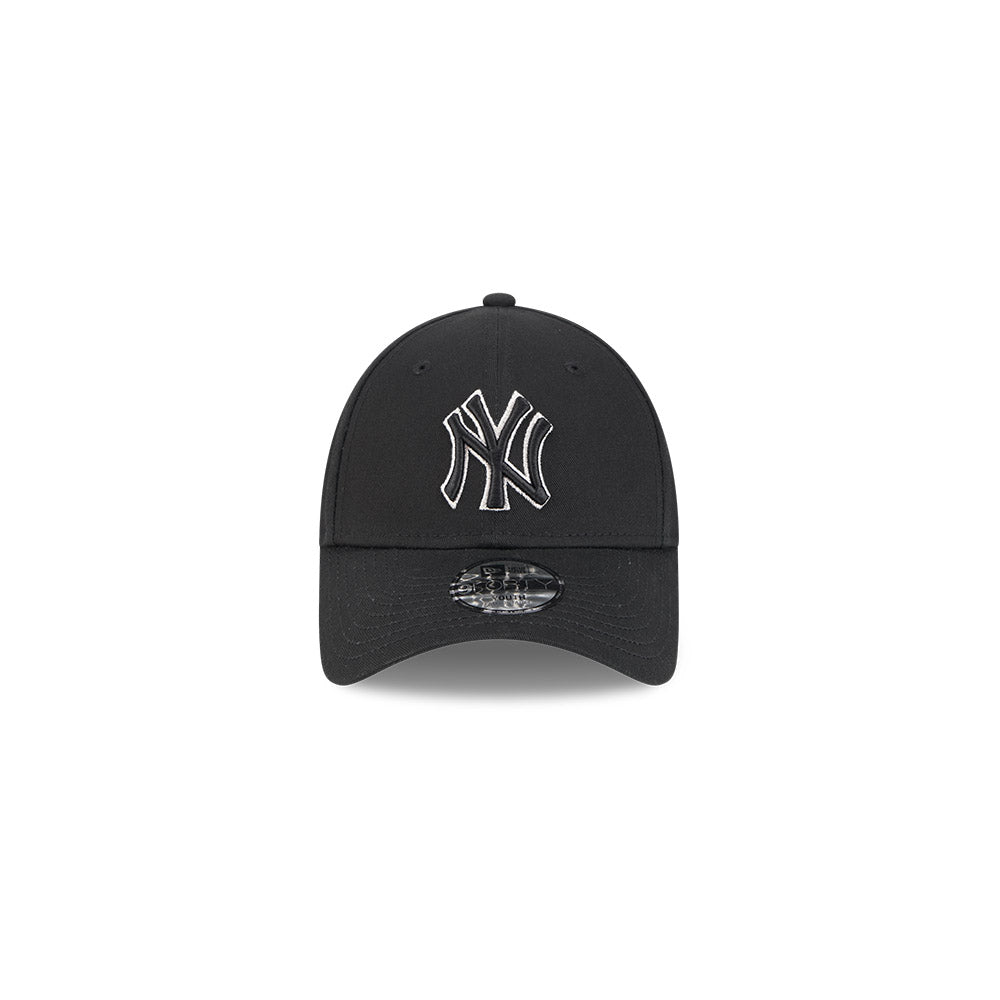 New York Yankees Youth Kids Hat - Black Metallic 9Forty Kids MLB Snapback Cap - New Era